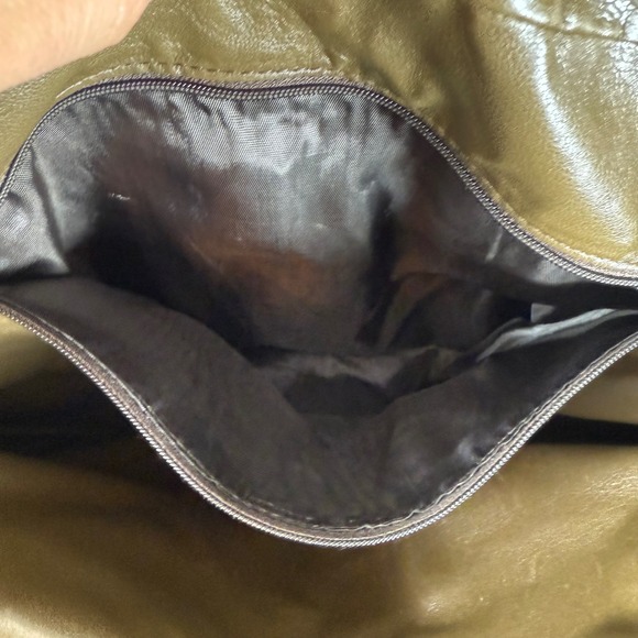 Philippe Model Paris Suede Messenger Bag Flap Closure Brown Medium - Picture 6 of 9